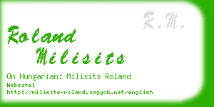 roland milisits business card